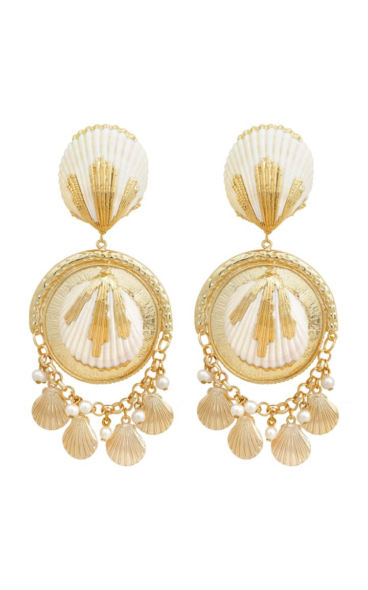 Moda Operandi Raisa Vanessa Sea Shell Statement Earrings