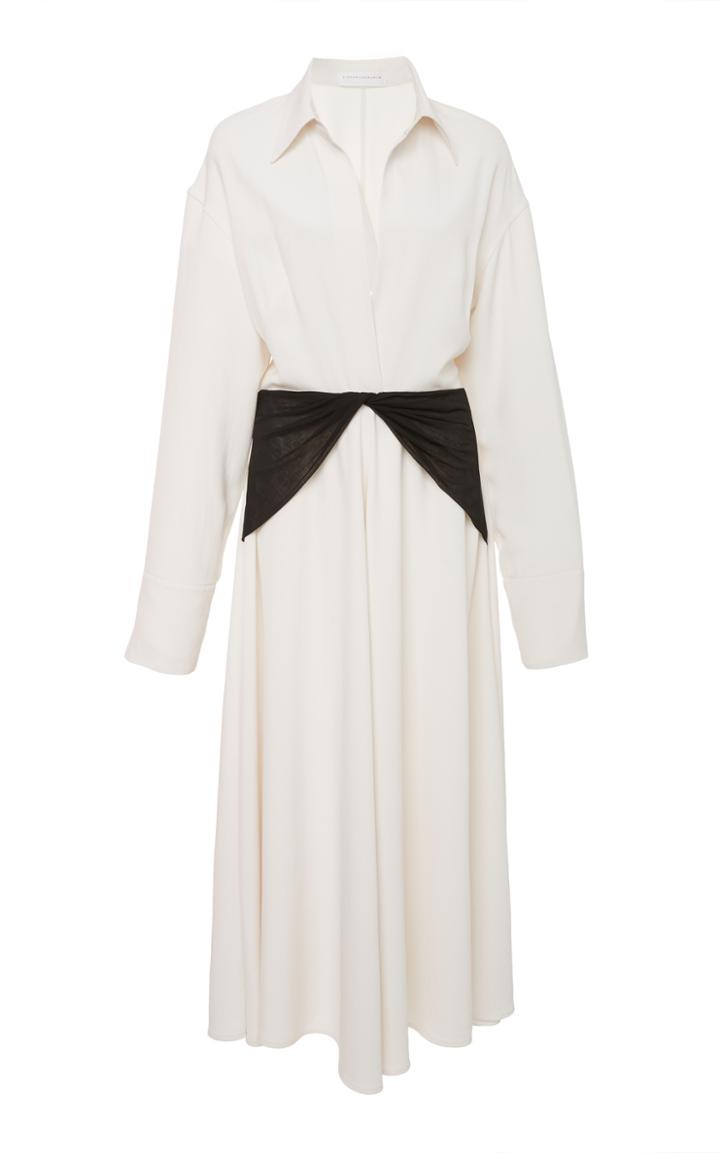 Victoria Beckham Twisted Yoke Midi Dress