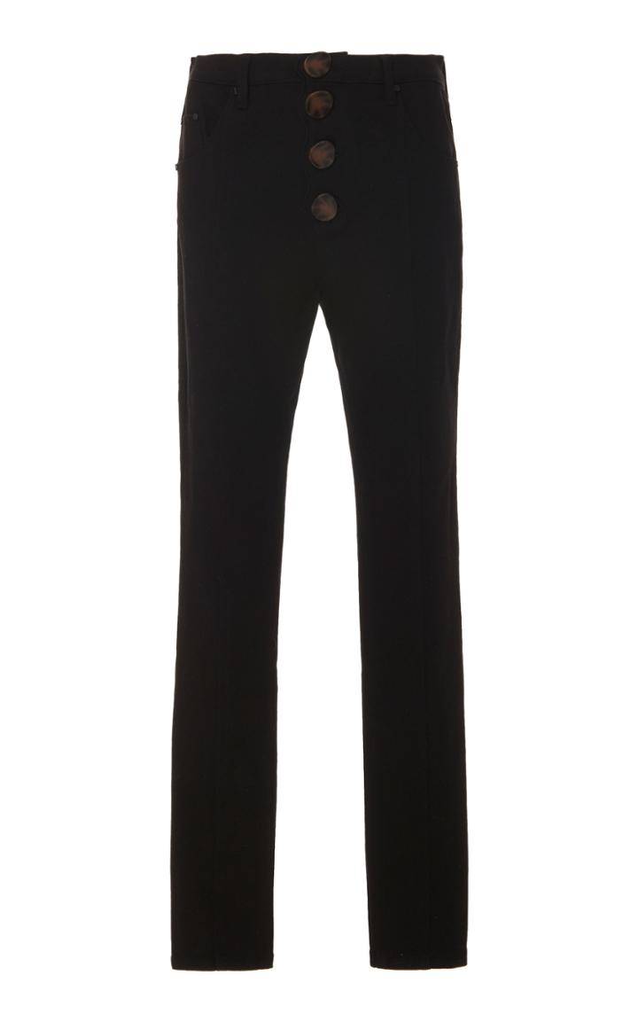Acler Tana High-waist Scalloped-front Denim Jeans
