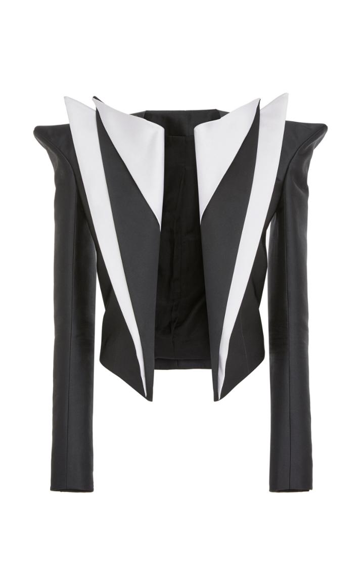 Balmain Cropped Satin Jacket