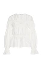 Moda Operandi Sir The Label Valetta Silk Ruched Long Sleeve Top
