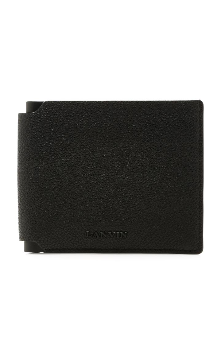 Lanvin Bi-fold Pebbled Leather Wallet