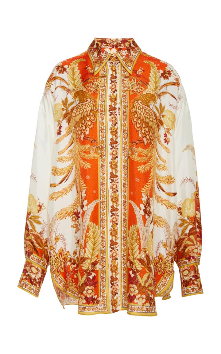 Zimmermann Brightside Printed Silk Top