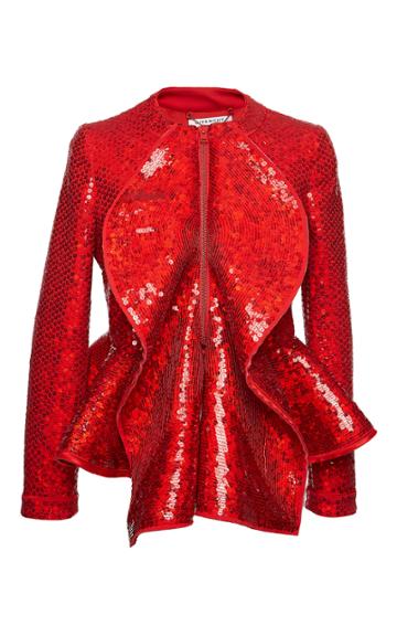 Givenchy Sequin Embellished Ruffled Jacket