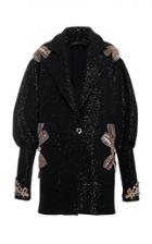 Elie Saab Wool Paillettes Coat