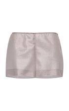 Alberta Ferretti Silk Lame Mini Short