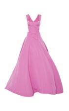 Prabal Gurung Court Neckline Cutout Gown