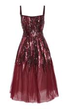 Elie Saab Sequin Embellished Tulle Cocktail Dress