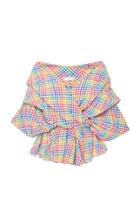 Caroline Constas Marcella Rainbow Gathered Top
