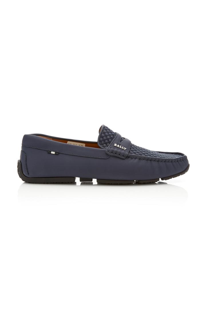 Bally Pikat Woven Leather Driving Shoes