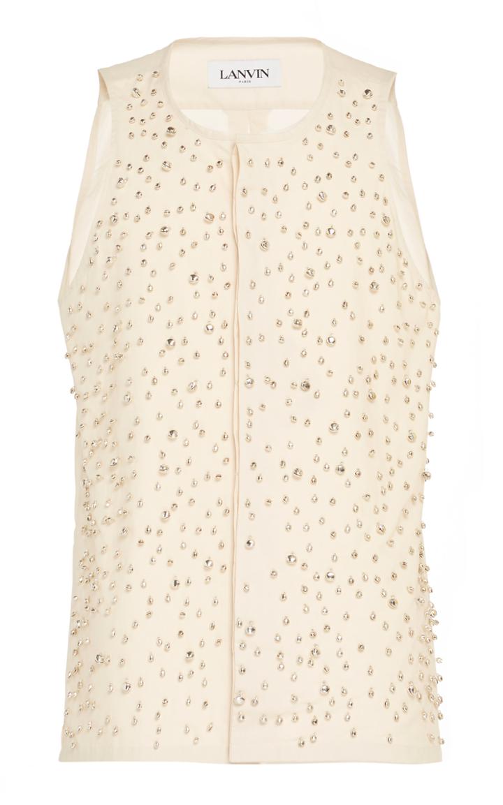 Lanvin Sleeveless Embellished Shirt