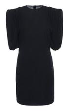 Versace Ruched Sleeve Crepe Dress