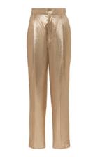 Dundas High-rise Metallic Satin Trousers