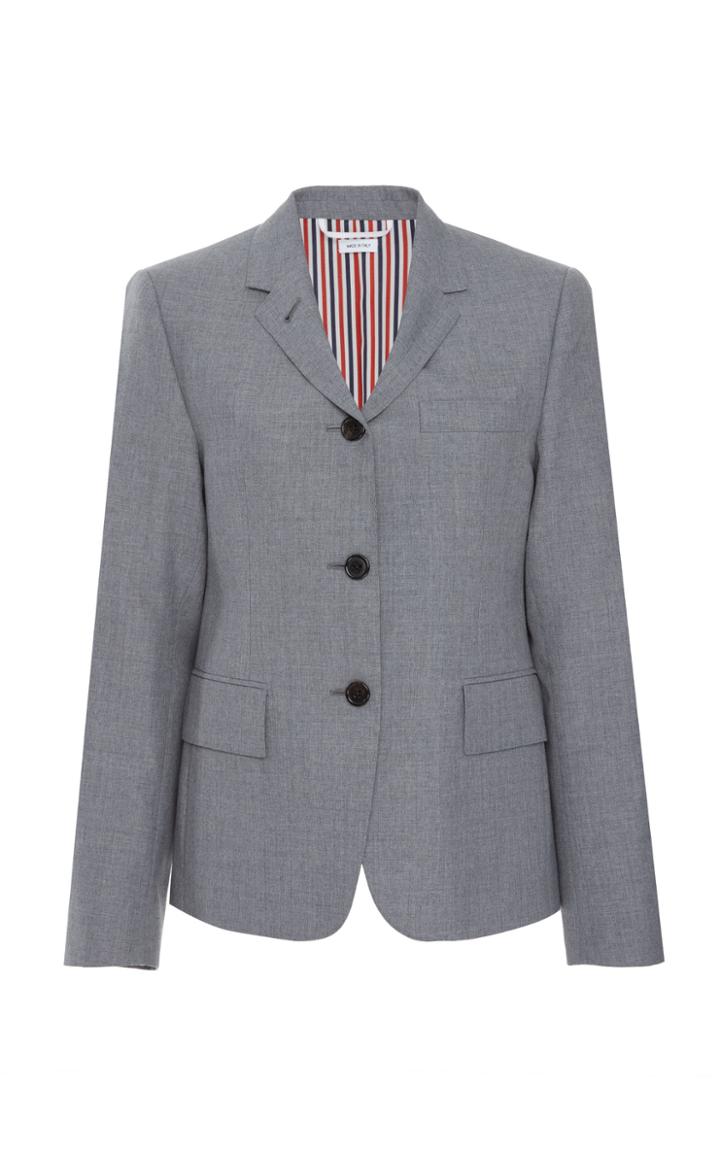 Thom Browne Single Breasted Wool-blend Blazer