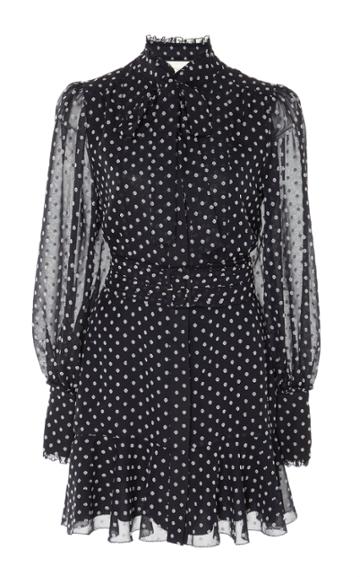 Alexis Ivette Ruffled Dot Mini Dress