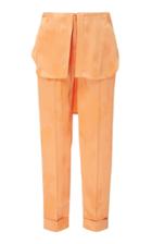 Hellessy Kooning Pintucked Satin-effect Jacquard Slim Pants