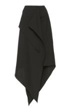 A.w.a.k.e. Asymmetric Draped Wool Skirt