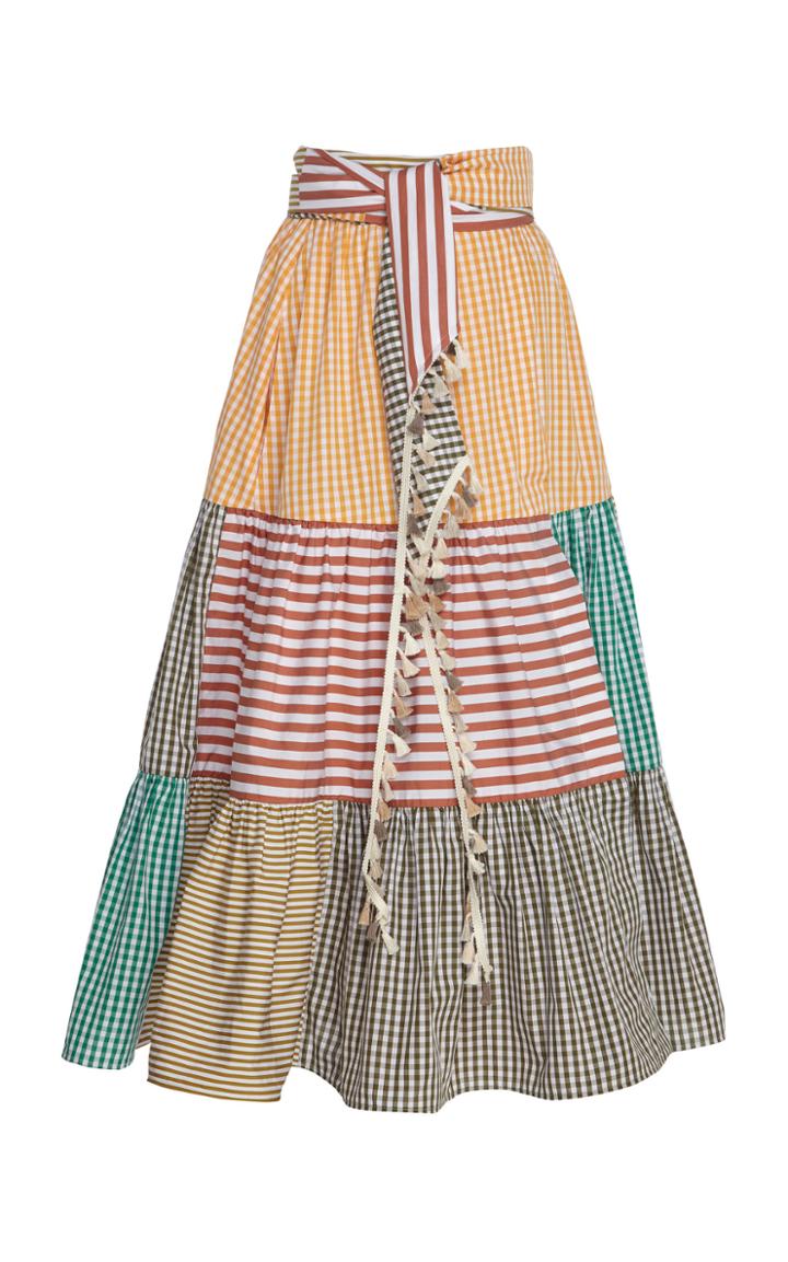 Moda Operandi Silvia Tcherassi Talaigua Cotton Patchwork Skirt Size: Xs
