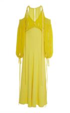 Sies Marjan Carter Cold-shoulder Silk-cotton Dress