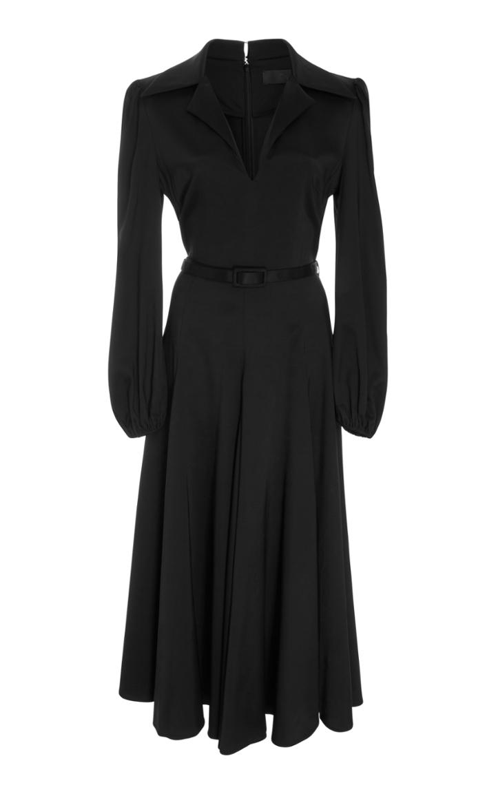 Co Collared Balloon Sleeve Dress