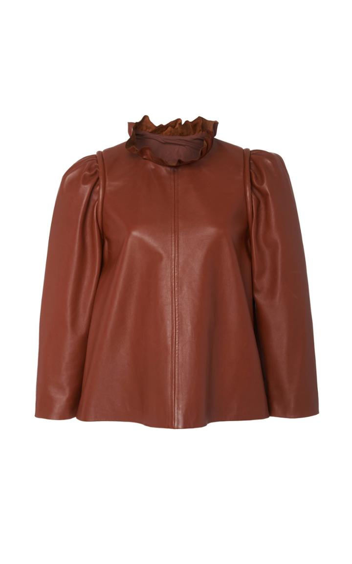 Sea Head To Toe Leather Blouse