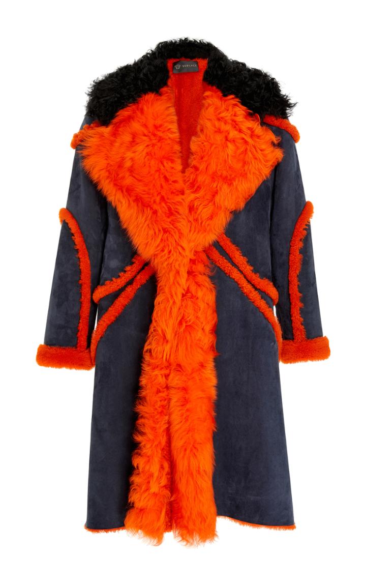 Versace Shearling Long Coat