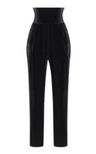 Rasario High Waist Silk-blend Velvet Pants