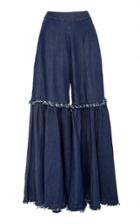 Verandah Gharara Flared Denim Pants