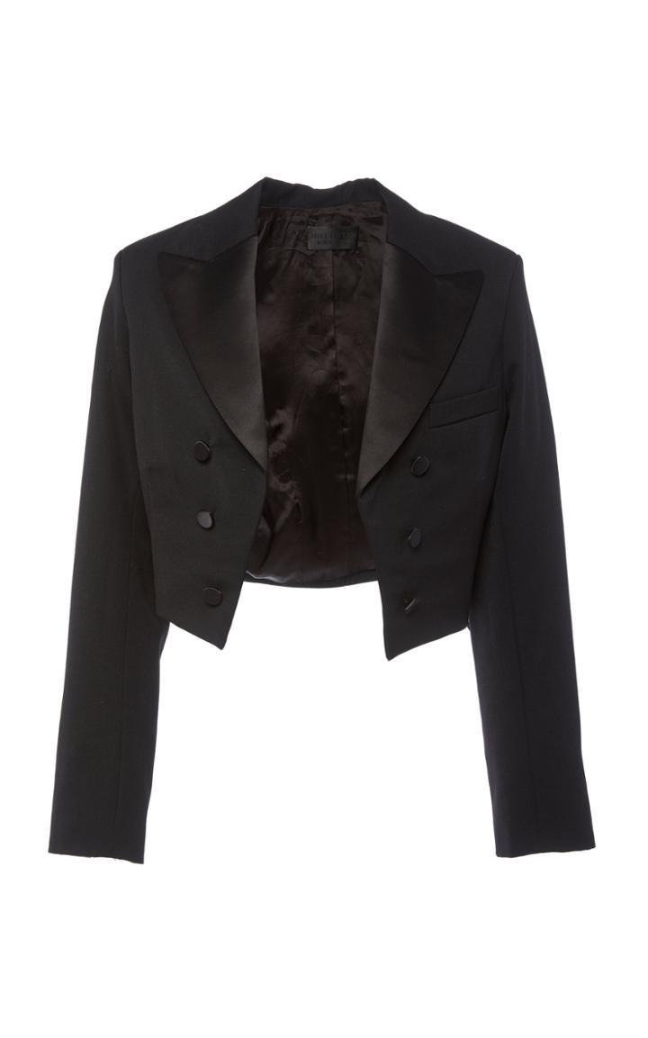 Nili Lotan Reagan Cropped Wool Tuxedo Jacket