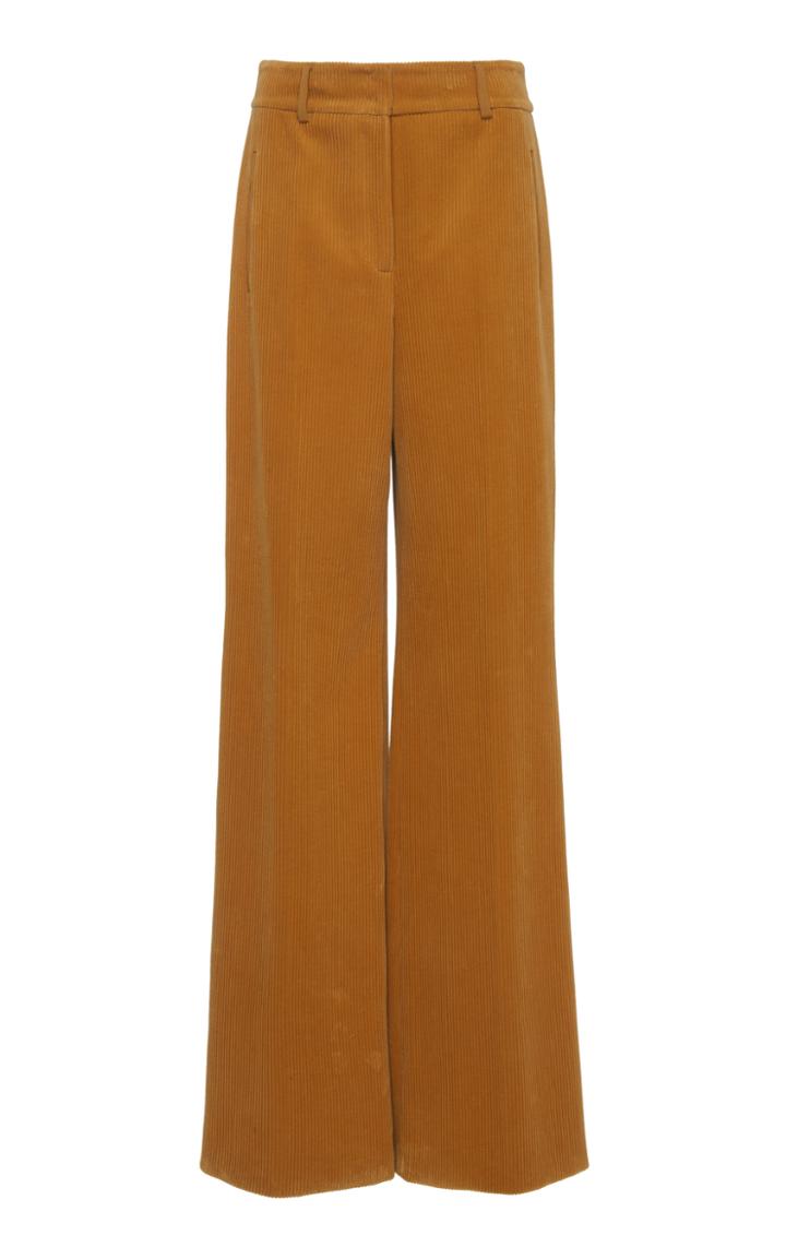 Akris Flore Cotton And Cashmere-corduroy Pants