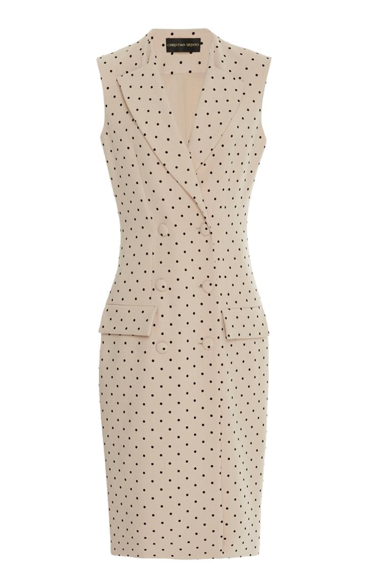 Christian Siriano Polka Dot Double Breasted Vest