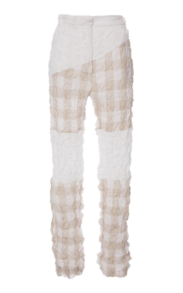 Loewe High-rise Crinkle Straight-leg Trousers