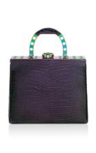 Bougeotte Titanium Best Secret Keeper Midi Purse In Iridescent Crocodile