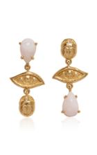 Moda Operandi Pamela Love Teardrop Pink Opal And 14k Gold-plated Earrings