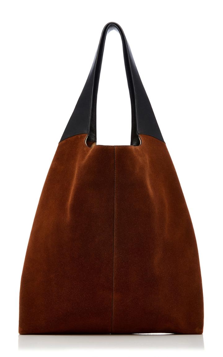 Hayward Leather-trimmed Suede Tote