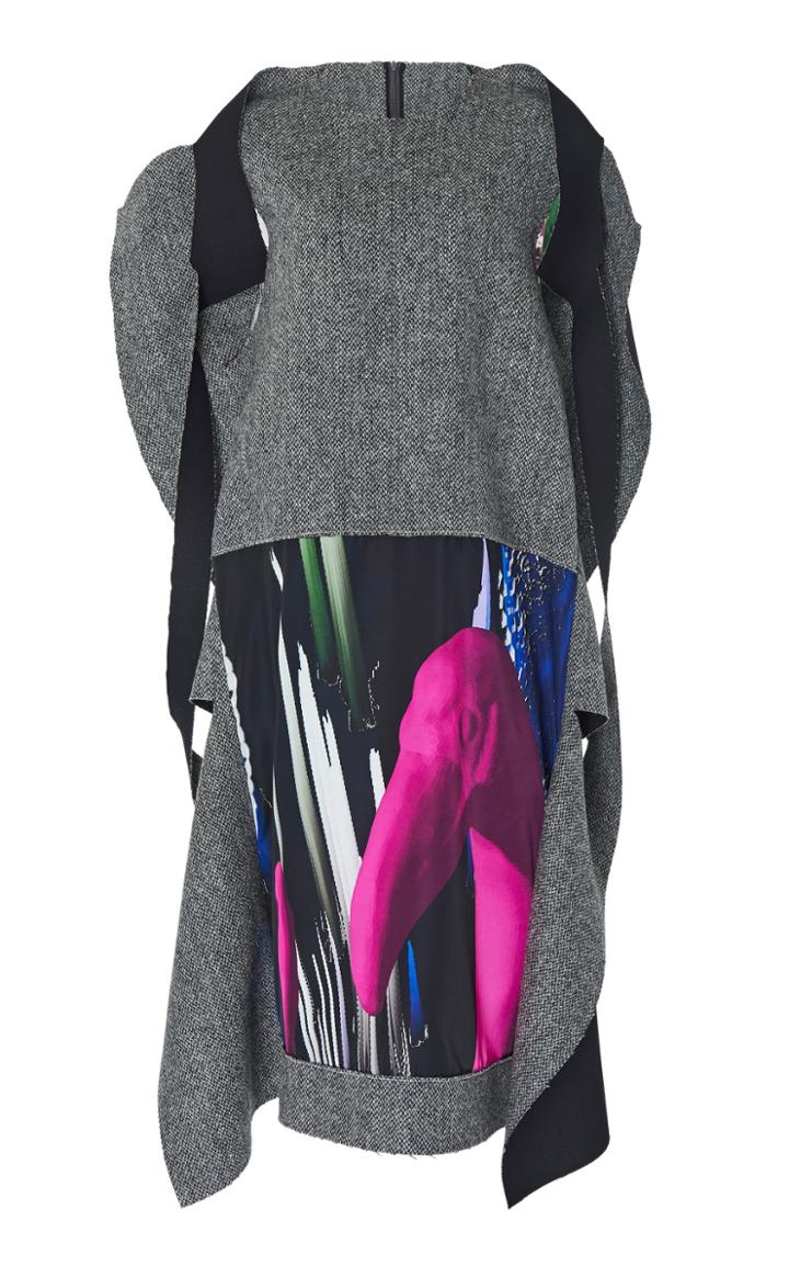 Maison Margiela Two-tone Wool Dress