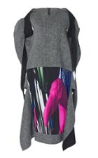 Maison Margiela Two-tone Wool Dress