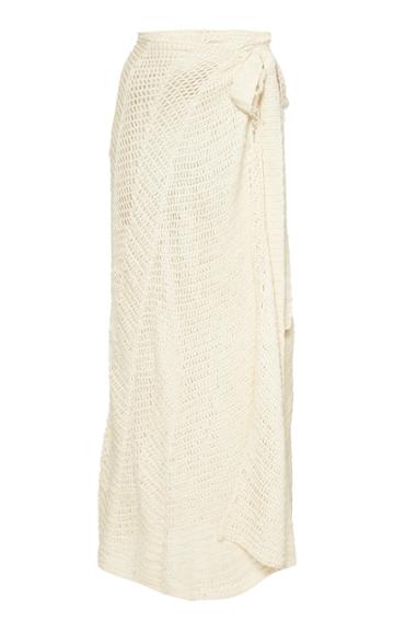 Akoia Swim Cecile Crocheted Cotton Maxi Skirt