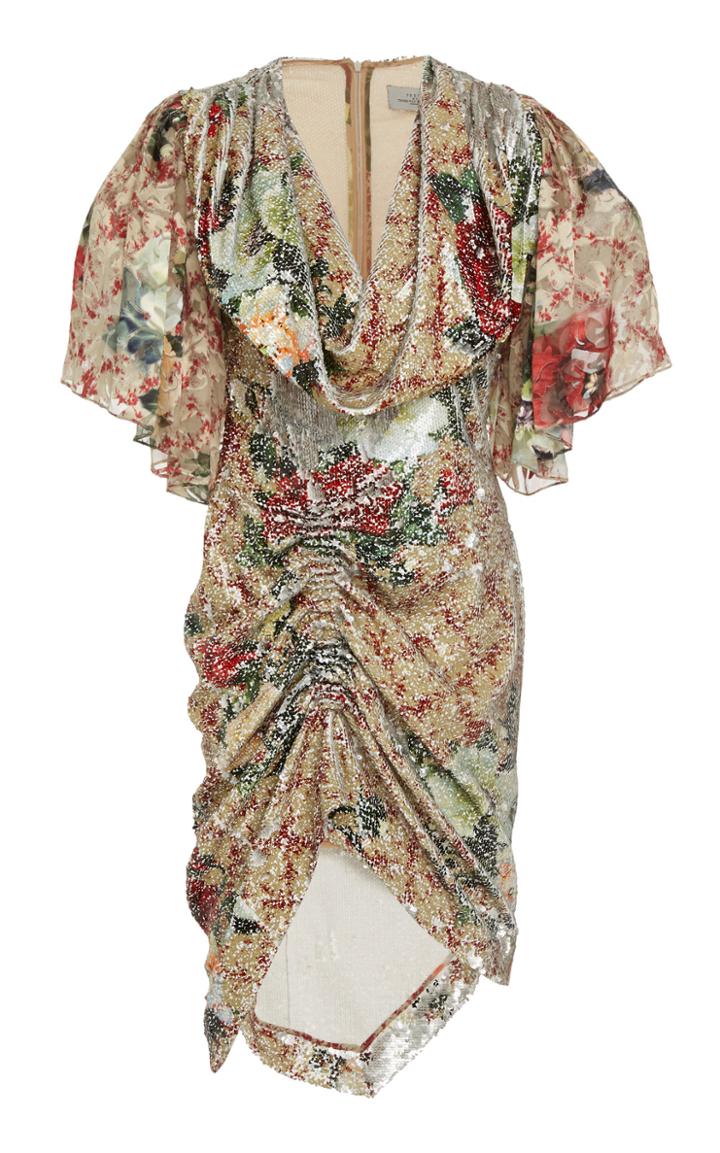 Moda Operandi Preen By Thornton Bregazzi Koharu Sequined Ruched Mini Dress Size: Xs