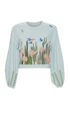 Luisa Beccaria Embroidered Cotton Sweater
