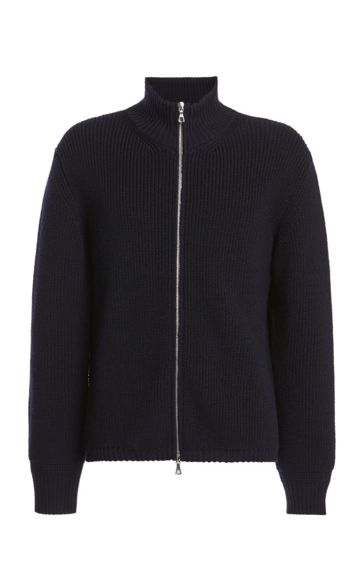 Moda Operandi Officine Gnrale Zip Up Rubbed Sweater