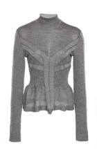 Alberta Ferretti Lurex Mock Neck Top