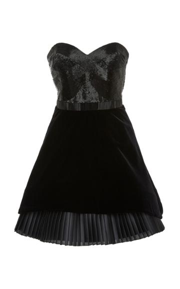 Alexandra Vidal Mini Velvet Corset Dress