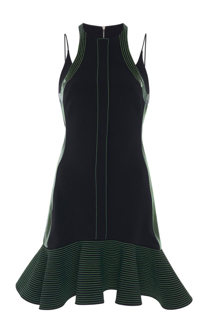 David Koma High Neck Cady Mini Dress