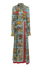 For Restless Sleepers Fedra Printed Silk Maxi Dress
