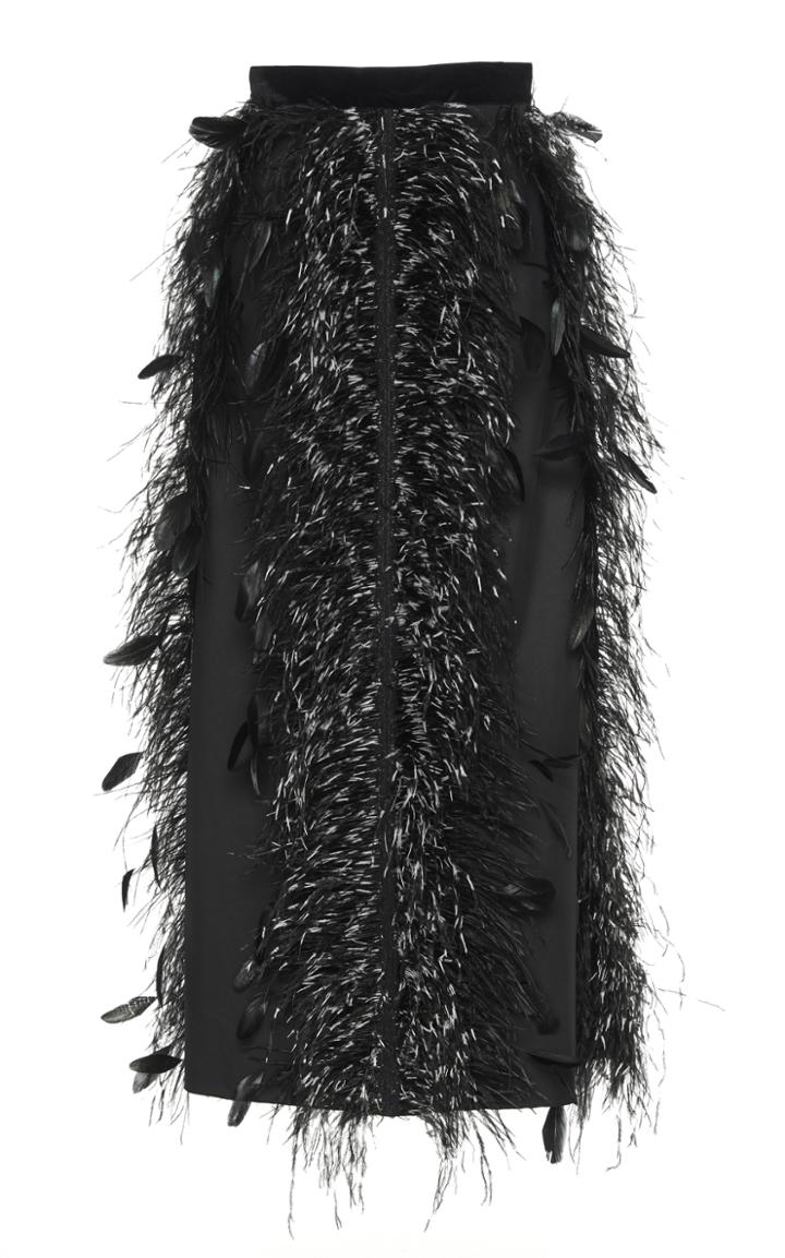 Huishan Zhang Feather Canary Skirt