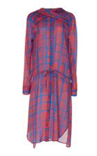 Atlein Cross Draped Neckline Silk Dress