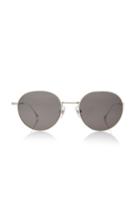 Matsuda Eyewear Brushed Silver-tone Metal Round-frame Sunglasses