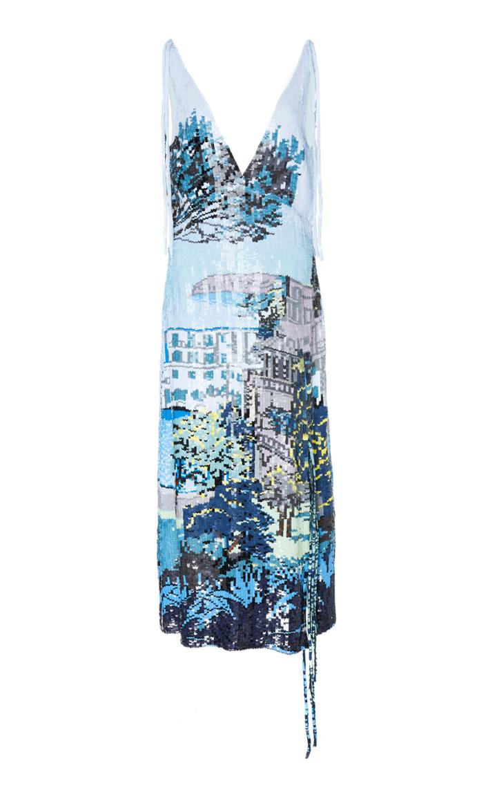 Altuzarra Ponza Silk V-neck Dress