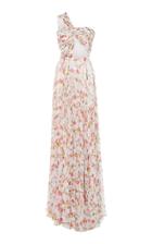 Prabal Gurung One Shoulder Chiffon Gown